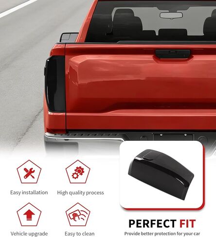 JWWY Smoked Taillight Rear Light Lamp Decor Tinted Darkened Taillight Cover Trim Fit for 2019-2026+ GMC Sierra 2PCS Blackened in Kuwait