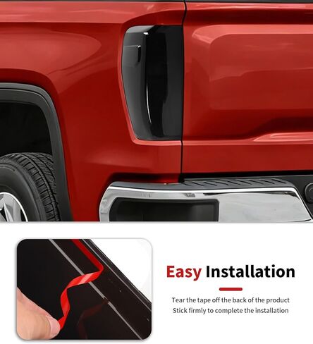 JWWY Smoked Taillight Rear Light Lamp Decor Tinted Darkened Taillight Cover Trim Fit for 2019-2026+ GMC Sierra 2PCS Blackened in Kuwait