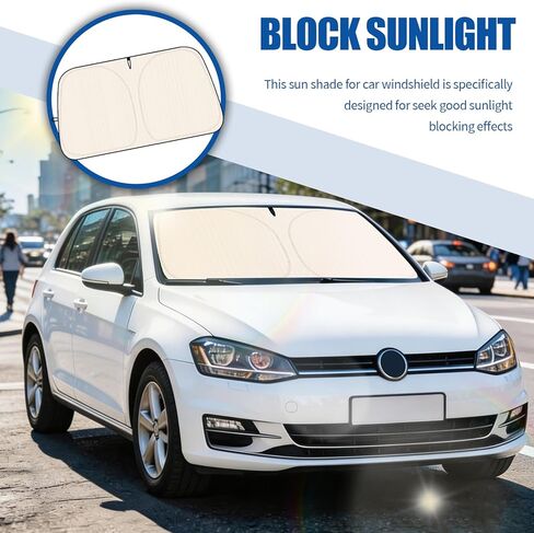59"×31" 2026 Upgraded Car Windshield Sun Shade Foldable,Thickened Car Sun Shade Windshield with Storage Bag,Universal Sunshade for Cars Windshields for Most Cars,SUVs in Kuwait