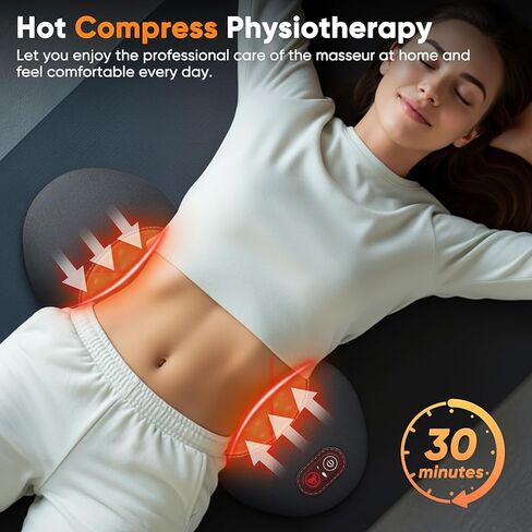 3-in-1 Electric Back Massager Pillow, Ergonomic Wedge Cushion with Adjustable Lumbar Support, Gentle Heat Spine Massage Pad, Lumbar Massager for Bed, Chair & Desk Use in Saudi Arabia