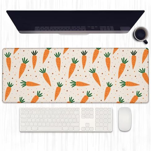 Rustic Chicken Gaming Mouse Pad, Extended Rooster and Floral Desk Mat Computer Laptop Mousepad, Robust Stitched Edges, 31.5"×11.8" Large Office Keyboard Mouse Pads for Home Desktop Decor in Saudi Arabia