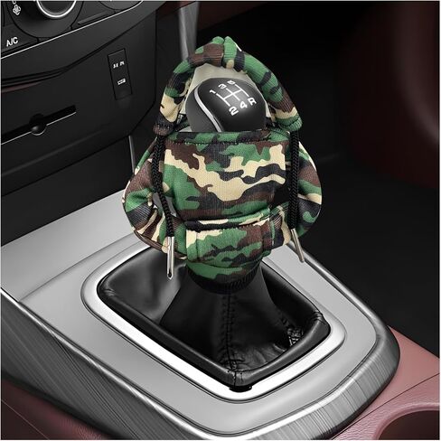 Car Shift Knob Hoodie Cover, Funny Gear Shift Knob Cover Fashionable Mini Sweater, Creative Winter Warm Gear Shifter Decor for Most Vehicles, Interior Car Accessories (Starry Sky) in Kuwait