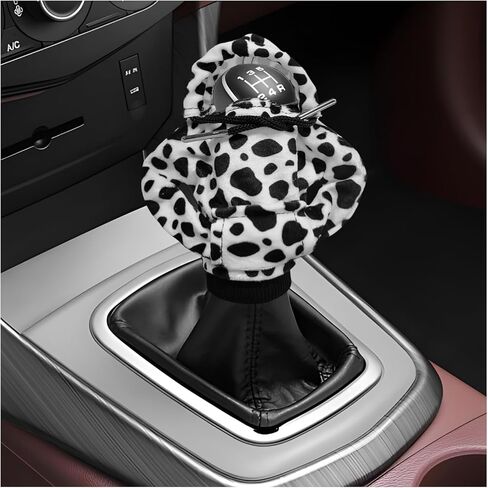 Car Shift Knob Hoodie Cover, Funny Gear Shift Knob Cover Fashionable Mini Sweater, Creative Winter Warm Gear Shifter Decor for Most Vehicles, Interior Car Accessories (Starry Sky) in Kuwait