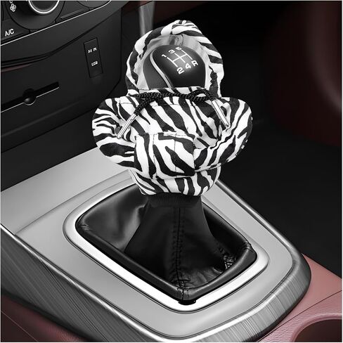 Car Shift Knob Hoodie Cover, Funny Gear Shift Knob Cover Fashionable Mini Sweater, Creative Winter Warm Gear Shifter Decor for Most Vehicles, Interior Car Accessories (Starry Sky) in Kuwait