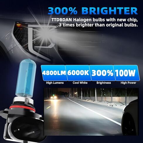 Headlights Fit for Chrysler Pacifica 2017-2020 Halogen Headlight Bulbs,9005/HB3/H10 High Beams+ H11/H8/H9 Low Beams Bright Front Lights,Plug And Play,Pack of 4 in Kuwait