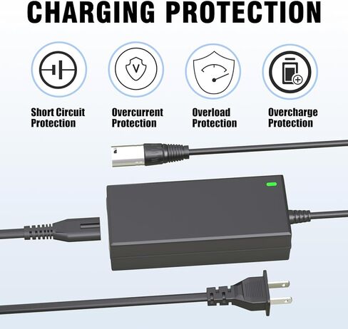 24V 2A Male 3-Pin XLR Charger Compatible with Jazzy Power Chair, Pride Mobility, Shoprider, Drive Medical, Bladez, Go Go Elite Traveller in Saudi Arabia