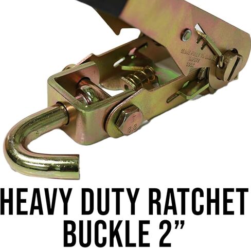 Boxer 4 Pack Heavy Duty Rubber Handle 2" Ratchet Buckle with Swivel J Hook, Double Locking, Breaking Strength 6,600lbs Towing, Cargo Control Tie Down in Saudi Arabia