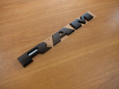 Mopar 2019-2020 Ram 2500 3500 4500/5500 Left Front Driver's Side Black Metal RAM Nameplate OEM Vehicle Emblem in Kuwait