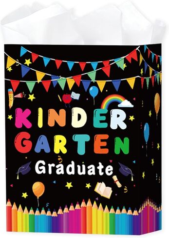Vilnadu Kindergarten Graduation Gift Bag, 13'' Large Kindergarten Gift Bag with Tissue Paper and Handle, 2026 Congratulations Preschool Pre K Wrapping Paper Bags for Graduation Party Favor Supplies in Saudi Arabia