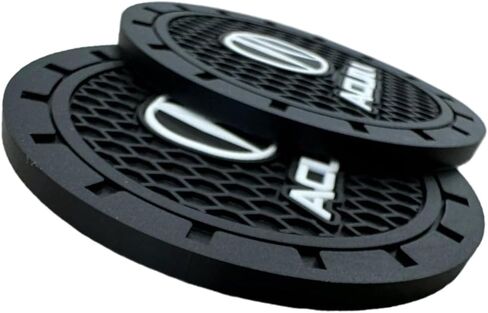 Car Cup Holder Coasters Compatible with Acura Series Interior Accessories,Recessed Silicone Anti Slip Cup Holder Coaster Interior Accessories 2.75in 2Pack (Black) in Saudi Arabia