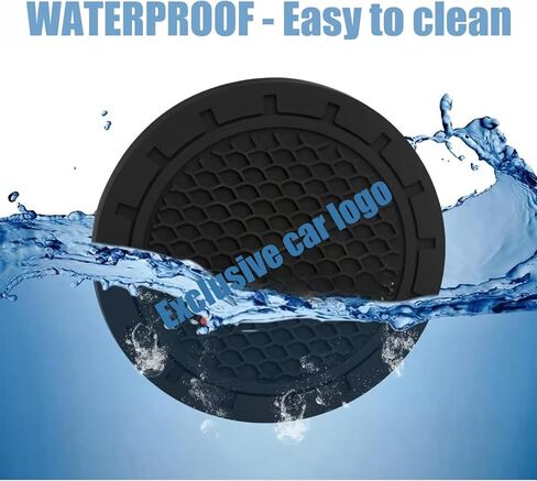 Car Cup Holder Coasters Compatible with Acura Series Interior Accessories,Recessed Silicone Anti Slip Cup Holder Coaster Interior Accessories 2.75in 2Pack (Black) in Saudi Arabia