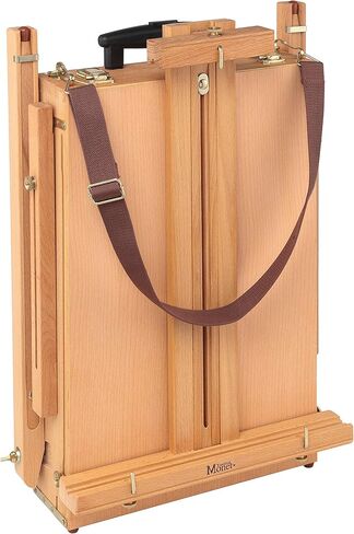 Creative Mark Monet Wooden French Walnut Color Easel & Sketchbox- Portable Lightweight Art Easel with Storage for Adults - Ideal for Drawing, Painting - Includes Palette, Supports Canvas up to 32" in Saudi Arabia