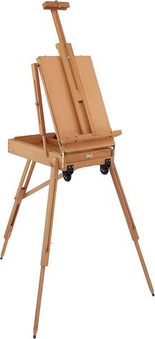 Creative Mark Monet Wooden French Walnut Color Easel & Sketchbox- Portable Lightweight Art Easel with Storage for Adults - Ideal for Drawing, Painting - Includes Palette, Supports Canvas up to 32" in Saudi Arabia