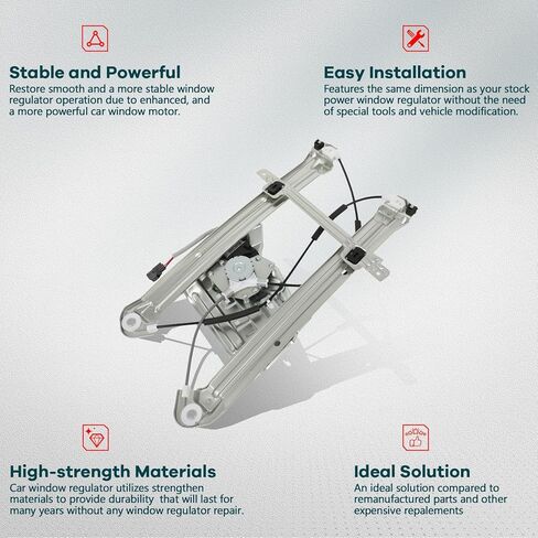 FINDAUTO Power Window Regulator Front Right Passenger Side fit for 2004-2008 2010 2011 for Mitsubishi Endeavor 741-078 Window Regulator and Motor Assembly with Motor in Kuwait