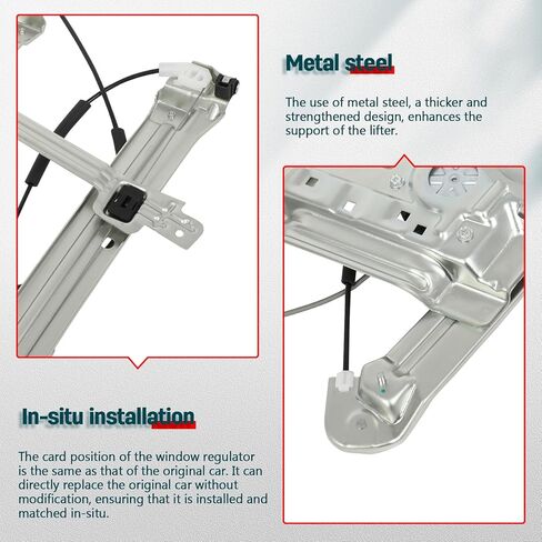 FINDAUTO Power Window Regulator Front Right Passenger Side fit for 2004-2008 2010 2011 for Mitsubishi Endeavor 741-078 Window Regulator and Motor Assembly with Motor in Kuwait