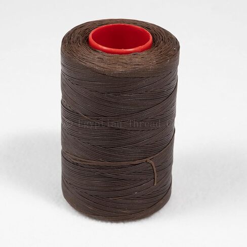 0.8mm Ritza 25 Tiger Thread - Braided Polyester Thread - Waxed for Leather Hand Sewing - Made in Germany - Full Factory Sealed Spools Manufactured by Julius Koch - 500 Meters, Mid-Brown - JK7 in Saudi Arabia