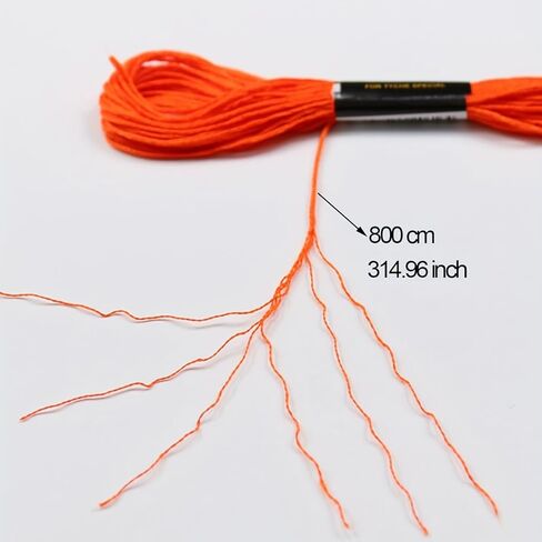 150PCS Embroidery Thread Set 150 Colors 8m 6-Strand Floss Wide Color Range for Cross-Stitch Hand Embroidery DIY Crafts, 150 Colors in Kuwait