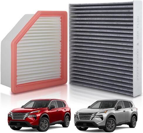 16546-6RA0A Activated Carbon Engine and Cabin Air Filter Fit for Nissan Rogue 2021-2025 Replace 27277-6RC0A 165466RA0A in Kuwait