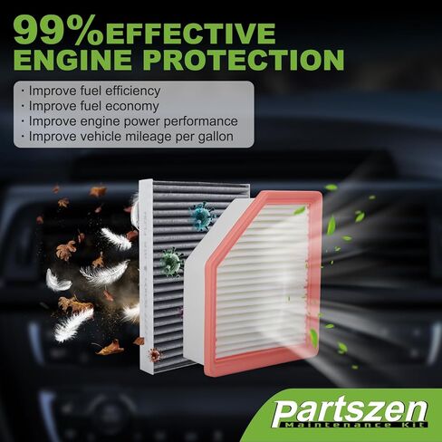 16546-6RA0A Activated Carbon Engine and Cabin Air Filter Fit for Nissan Rogue 2021-2025 Replace 27277-6RC0A 165466RA0A in Kuwait