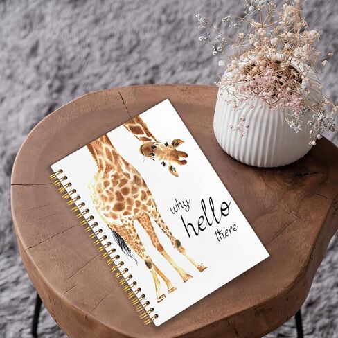 Giraffe Spiral Notebook Journal, Giraffe Gifts Notebooks for Note Taking, Cute Gifts for Women Teen Girls, Funny Animal Bookish Hardcover Notebook, 5.5x8.3 Inch in Kuwait