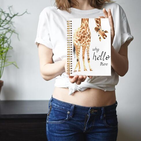 Giraffe Spiral Notebook Journal, Giraffe Gifts Notebooks for Note Taking, Cute Gifts for Women Teen Girls, Funny Animal Bookish Hardcover Notebook, 5.5x8.3 Inch in Kuwait