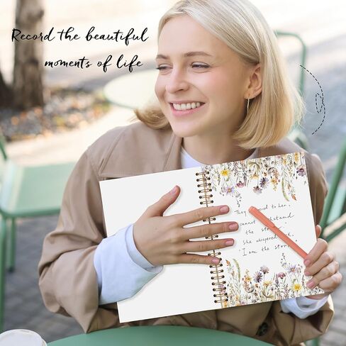 Floral Inspirational Notebook, I Am the Storm Journal for Women, Wildflower Botanical Positive Quote Spiral Notebook, Motivational Journal for Women, 5.5x8.3 in Saudi Arabia