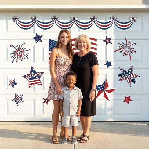 21PCS 250th Anniversary Patriotic Garage Decoration Magnet Stickers Flag Garage Door Decal 4th of July Magnetic Refrigerator Stickers for Independence Day Party Home Car Dishwasher Decor(Patriotic) in Kuwait