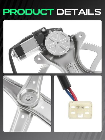 YHTAUTO Front Power Window Regulator Passenger Side with 2-Pin Motor Assembly for Toyota Corolla 2003-2008, Sedan Only in Saudi Arabia