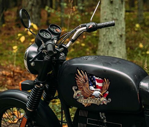 American Bald Eagle Flag Decal Sticker - 12 Inch - Vinyl Car Truck Bumper Patriotic Waterproof Decal Eagle for Car Trailer Truck SUV Van Outdoor Window Wall Laptop Tablet Cup Glass Any Smooth Surface in Kuwait