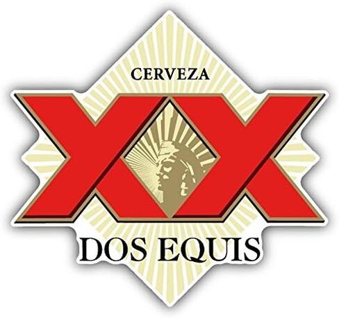 Dos Equis Cerveza Mexican Beer Drink Car Bumper Sticker Decal 5" x 5" in Saudi Arabia