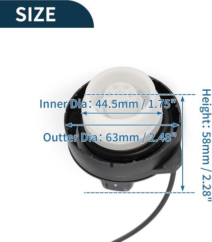 Gas Fuel Cap for Honda Odyssey 2011-2017 No.17670T3WA01 Fuel Filler Cap Black White in Kuwait