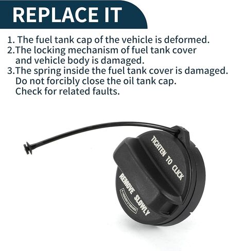 Gas Fuel Cap for Honda Odyssey 2011-2017 No.17670T3WA01 Fuel Filler Cap Black White in Kuwait