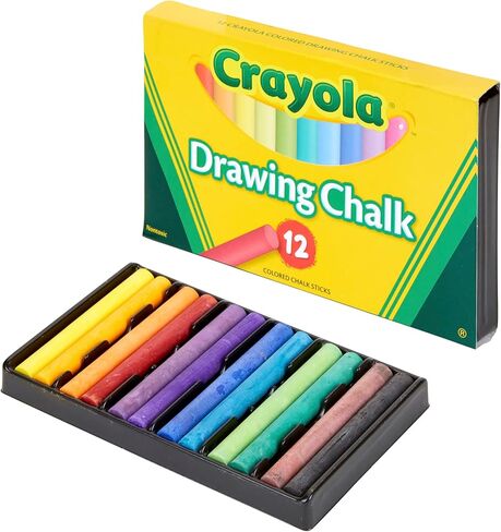 Colored Drawing Chalk, 12 Assorted Colors 12 Sticks/Set in Kuwait
