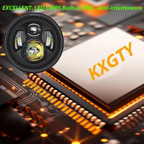 H6024 7 Inch Led Headlight Round For Jeep Wrangler JK JKU TJ LJ CJ Ford Chevy Mazda Miata Nissan Mack GMC Dodge VW Cabriolet Land Rover Defender AM General Hummer H1 H2 Mitsubishi Montero in Saudi Arabia