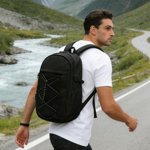 Laptop Backpack, Lightweight Portable Laptop Bag, Durable Daily Travel Laptop Sack for Work Office Outdoor Casual in Kuwait