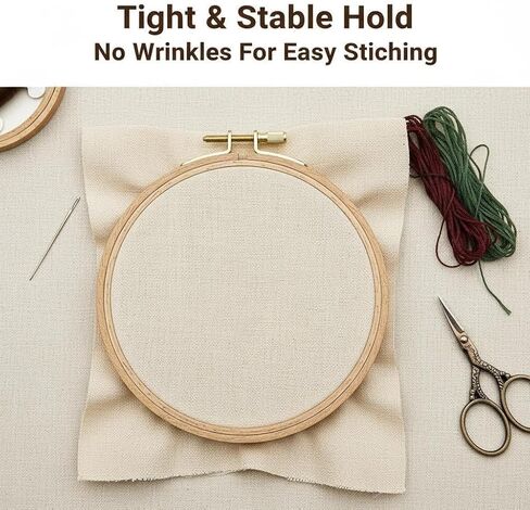 Alaviitsi 3 PCS Embroidery Kit, 3 4 5 Inch Cross Stitch Frame Hoops, Beech Wood Ring Craft Supplies Accessories for Hand Needlework Sewing Embroidery in Saudi Arabia