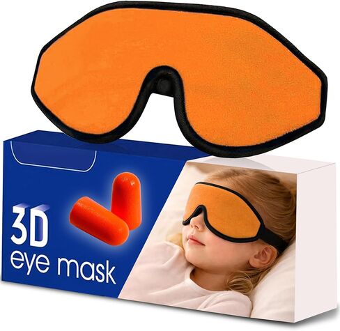 Sleep Mask for Kids with Blockout Light - Memory Foam 3D Contoured Eye Mask - Eye Cover & Travel Sleep Mask, Blindfolds for Kids, Girls, Boys (Blue) in Saudi Arabia