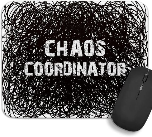 لوحة ماوس ذات حافة مخيطة مقاومة للماء مربعة الشكل من Chaos Coordinator، لأجهزة الكمبيوتر اللاسلكية والمكاتب والمنزل، هدايا لزملاء العمل وقائد العمل والمعلم والصديق in Kuwait