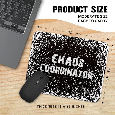 لوحة ماوس ذات حافة مخيطة مقاومة للماء مربعة الشكل من Chaos Coordinator، لأجهزة الكمبيوتر اللاسلكية والمكاتب والمنزل، هدايا لزملاء العمل وقائد العمل والمعلم والصديق in Kuwait