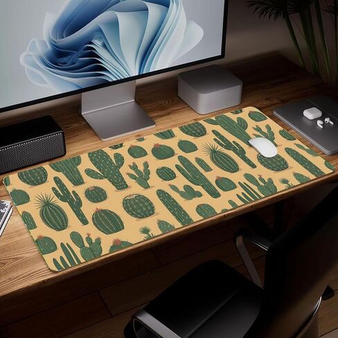Leather Scenery Desk Pad, Colorful Art Mouse Pad Large Computer Keyboard Gaming Mousepad Waterproof Desktop Protector & Cover, Decorative PU Leather Laptop Mouse Mat Home Decor 10 x 25.6 inch C189 in Kuwait