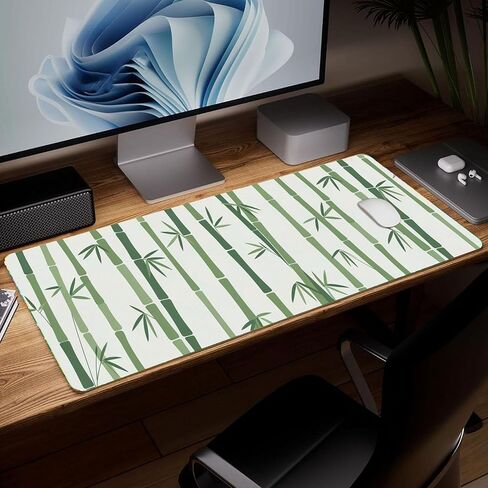 Leather Scenery Desk Pad, Colorful Art Mouse Pad Large Computer Keyboard Gaming Mousepad Waterproof Desktop Protector & Cover, Decorative PU Leather Laptop Mouse Mat Home Decor 10 x 25.6 inch C189 in Kuwait