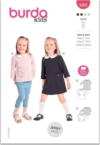 Burda Style X09262BURDA Children's Dress Sewing Pattern Packet, Design Code B9262, Sizes 3-8 (98-128) in Saudi Arabia
