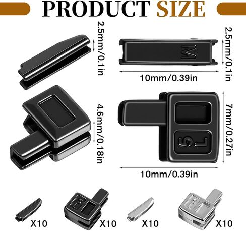 #5 20Sets Zipper Stops Repair Kit, Bottom Replacement Zipper Repair Kit for Bags Coats Jackets Zippers Rescue Repairs, GunBlack and Silver in Kuwait