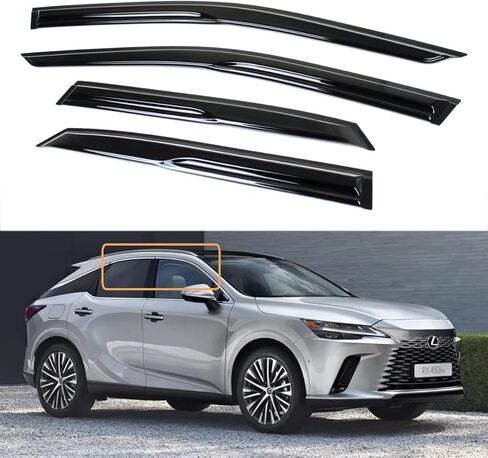 يناسب 2023-2025 لكزس RX350 RX350h RX500h JDM ثلاثية الأبعاد متموجة نمط موجين أقنعة النافذة حراس المطر منحرف in Kuwait
