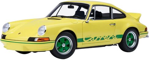 AUTOart 911 Carrera 2.7 RS Light Yellow with Green Stripes and Wheels 1/18 Model Car 78033 in Saudi Arabia