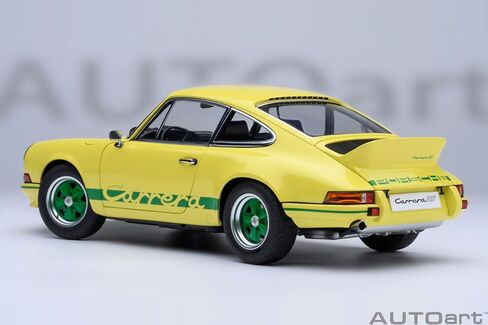 AUTOart 911 Carrera 2.7 RS Light Yellow with Green Stripes and Wheels 1/18 Model Car 78033 in Saudi Arabia