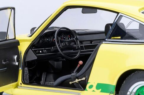 AUTOart 911 Carrera 2.7 RS Light Yellow with Green Stripes and Wheels 1/18 Model Car 78033 in Saudi Arabia