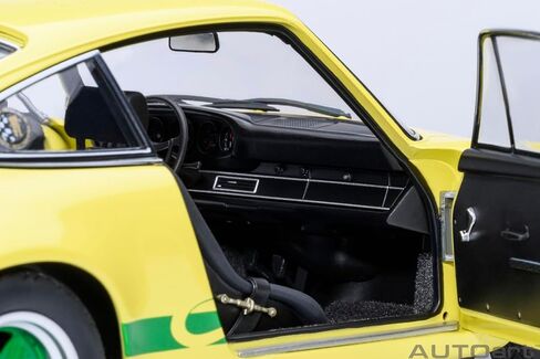 AUTOart 911 Carrera 2.7 RS Light Yellow with Green Stripes and Wheels 1/18 Model Car 78033 in Saudi Arabia