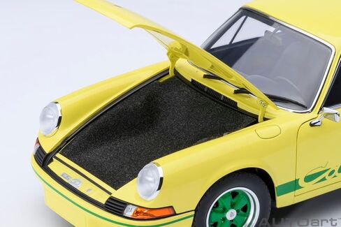 AUTOart 911 Carrera 2.7 RS Light Yellow with Green Stripes and Wheels 1/18 Model Car 78033 in Saudi Arabia