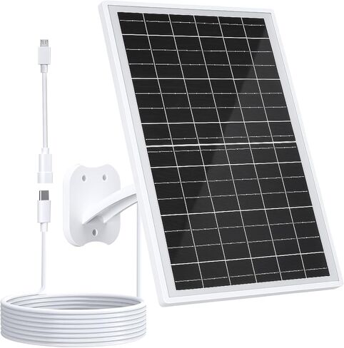 Zivif 13W Security Camera Solar Charger, High-Power Solar Panel Compatible with Battery-Powered Cameras, USB-C, Micro USB & DC Ports, IP66 Waterproof, 360° Adjustable Mount in Saudi Arabia